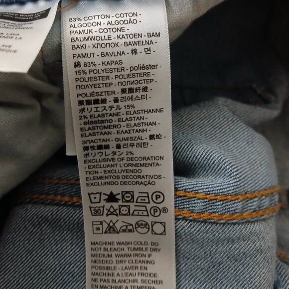 Levis 506 Jeans Mens 34X30 Straight Fit Blue Denim Stretch - Picture 8 of 9